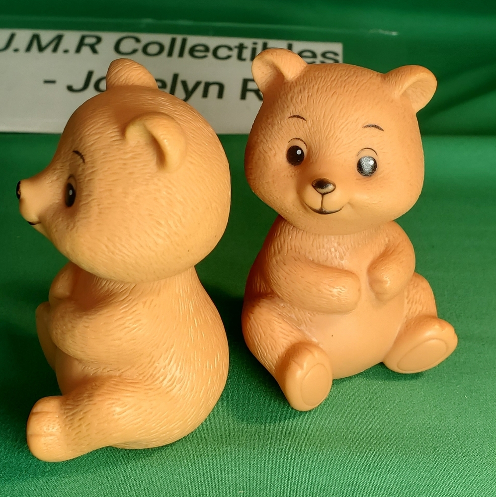 Two (2) CitiToy Brown Teddy Bear Figure Toy Collectible Vintage 1994